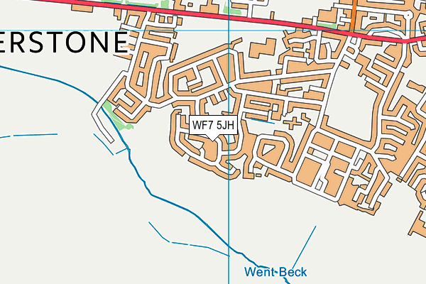 WF7 5JH map - OS VectorMap District (Ordnance Survey)