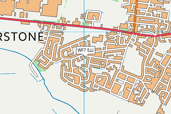 WF7 5JJ map - OS VectorMap District (Ordnance Survey)