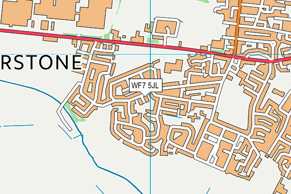 WF7 5JL map - OS VectorMap District (Ordnance Survey)