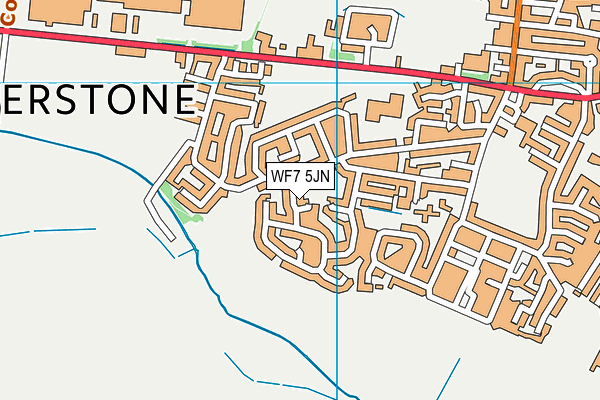 WF7 5JN map - OS VectorMap District (Ordnance Survey)