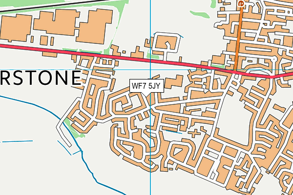 WF7 5JY map - OS VectorMap District (Ordnance Survey)