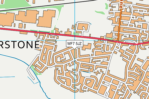 WF7 5JZ map - OS VectorMap District (Ordnance Survey)