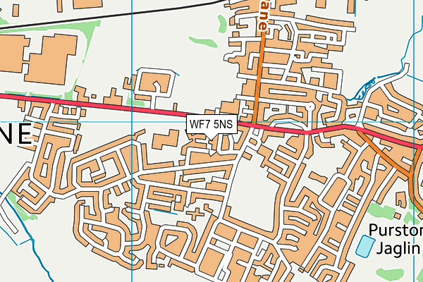 WF7 5NS map - OS VectorMap District (Ordnance Survey)