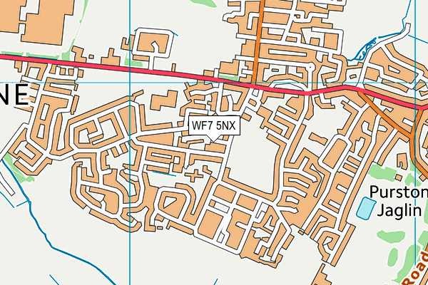 WF7 5NX map - OS VectorMap District (Ordnance Survey)