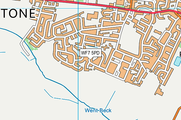 WF7 5PD map - OS VectorMap District (Ordnance Survey)