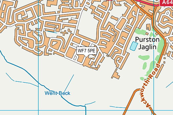 WF7 5PE map - OS VectorMap District (Ordnance Survey)