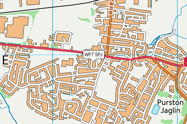 WF7 5PJ map - OS VectorMap District (Ordnance Survey)