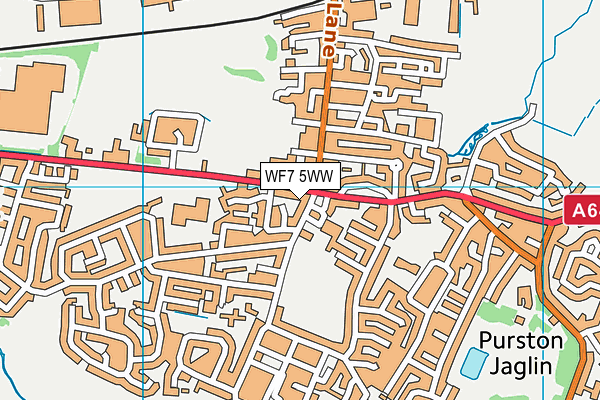 WF7 5WW map - OS VectorMap District (Ordnance Survey)