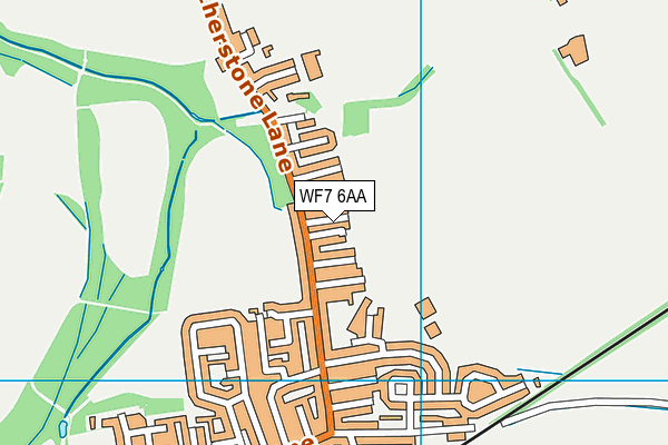 WF7 6AA map - OS VectorMap District (Ordnance Survey)