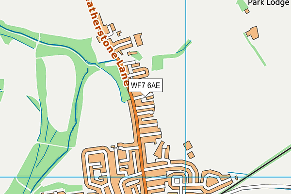 WF7 6AE map - OS VectorMap District (Ordnance Survey)