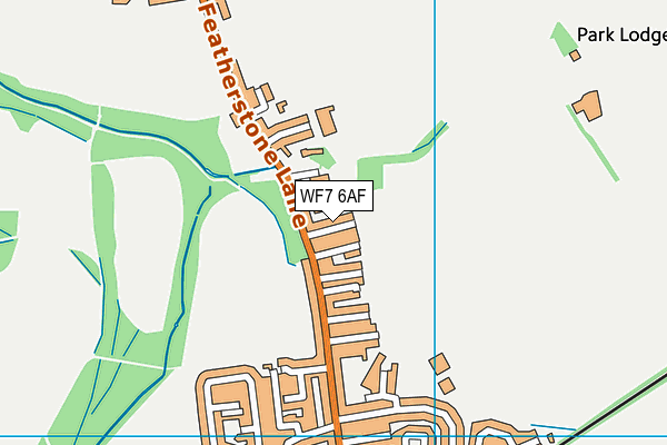 WF7 6AF map - OS VectorMap District (Ordnance Survey)