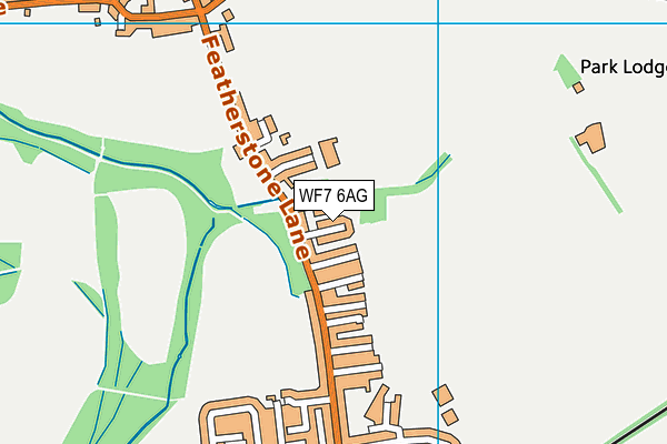 WF7 6AG map - OS VectorMap District (Ordnance Survey)
