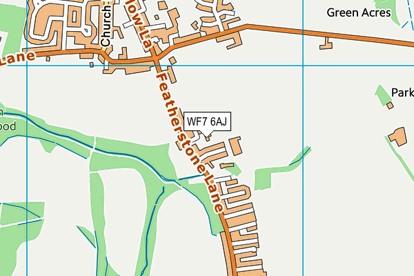 WF7 6AJ map - OS VectorMap District (Ordnance Survey)