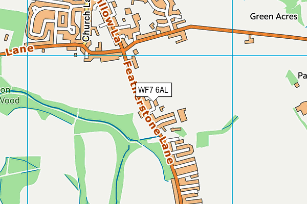 WF7 6AL map - OS VectorMap District (Ordnance Survey)