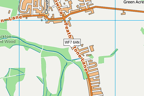 WF7 6AN map - OS VectorMap District (Ordnance Survey)