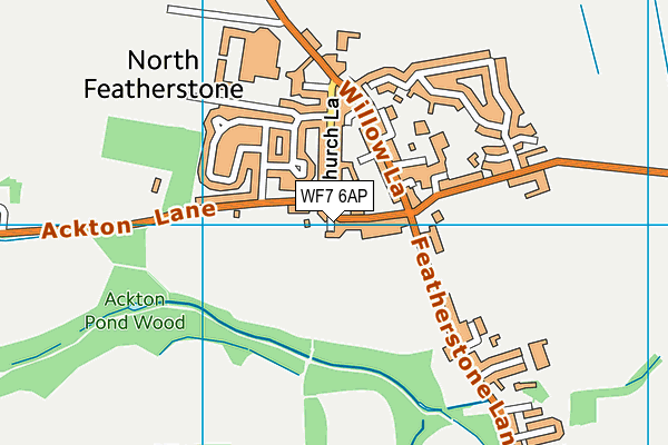 WF7 6AP map - OS VectorMap District (Ordnance Survey)