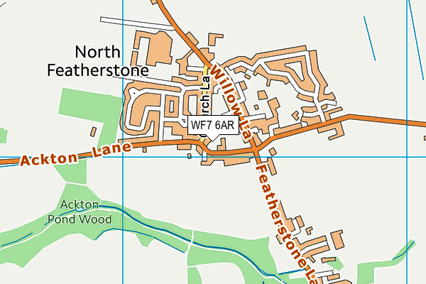 WF7 6AR map - OS VectorMap District (Ordnance Survey)