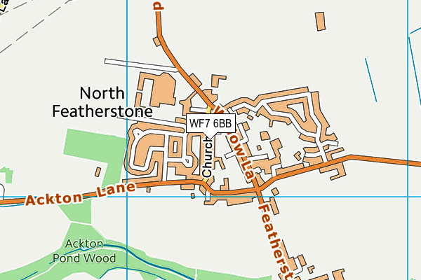 WF7 6BB map - OS VectorMap District (Ordnance Survey)