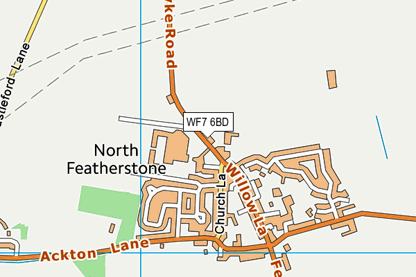 St Wilfrids Catholic High School And Sixth Form map (WF7 6BD) - OS VectorMap District (Ordnance Survey)