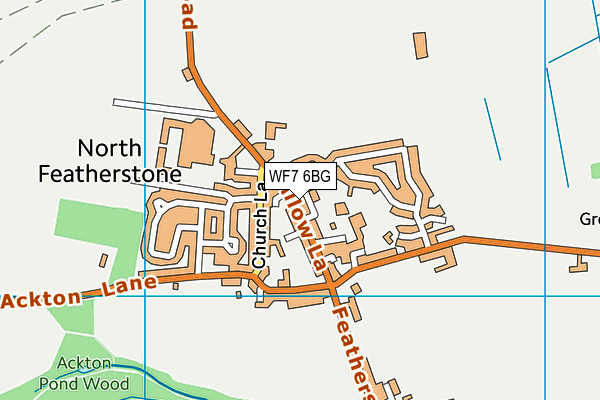 WF7 6BG map - OS VectorMap District (Ordnance Survey)