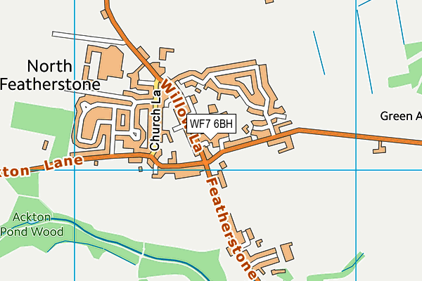 WF7 6BH map - OS VectorMap District (Ordnance Survey)