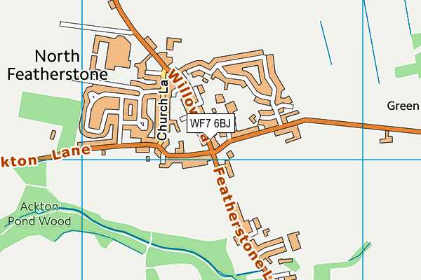 WF7 6BJ map - OS VectorMap District (Ordnance Survey)