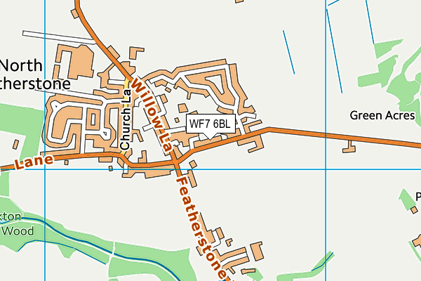WF7 6BL map - OS VectorMap District (Ordnance Survey)