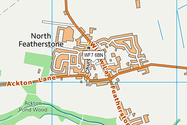 WF7 6BN map - OS VectorMap District (Ordnance Survey)