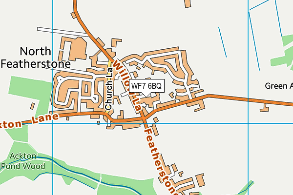 WF7 6BQ map - OS VectorMap District (Ordnance Survey)