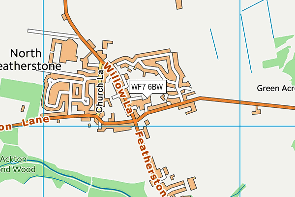 WF7 6BW map - OS VectorMap District (Ordnance Survey)
