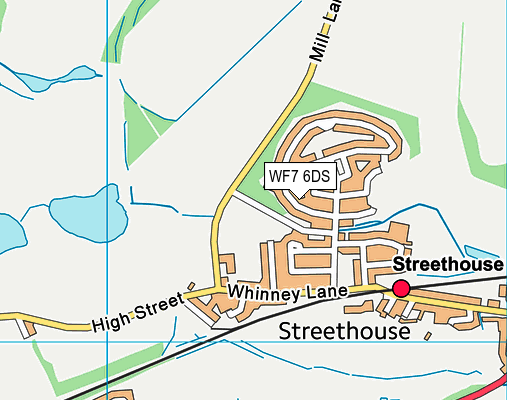 WF7 6DS map - OS VectorMap District (Ordnance Survey)