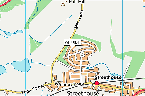 WF7 6DT map - OS VectorMap District (Ordnance Survey)