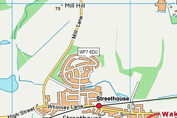 WF7 6DU map - OS VectorMap District (Ordnance Survey)