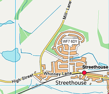 WF7 6DY map - OS VectorMap District (Ordnance Survey)