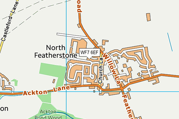 WF7 6EF map - OS VectorMap District (Ordnance Survey)
