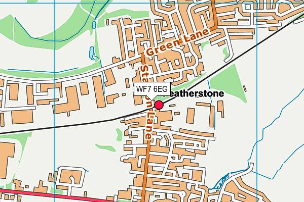 WF7 6EG map - OS VectorMap District (Ordnance Survey)