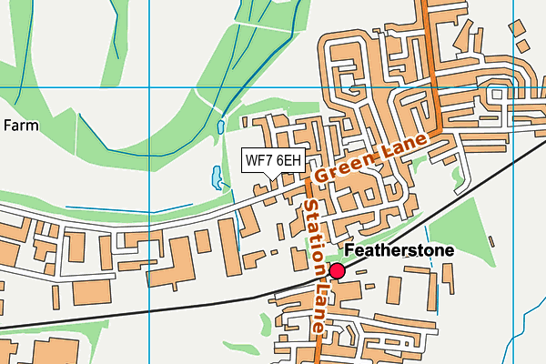 Bodyworks map (WF7 6EH) - OS VectorMap District (Ordnance Survey)