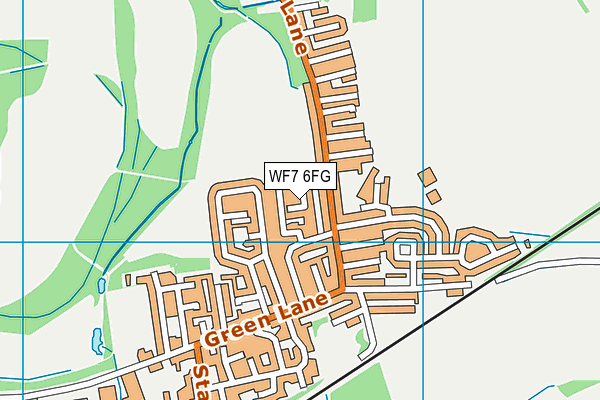 WF7 6FG map - OS VectorMap District (Ordnance Survey)