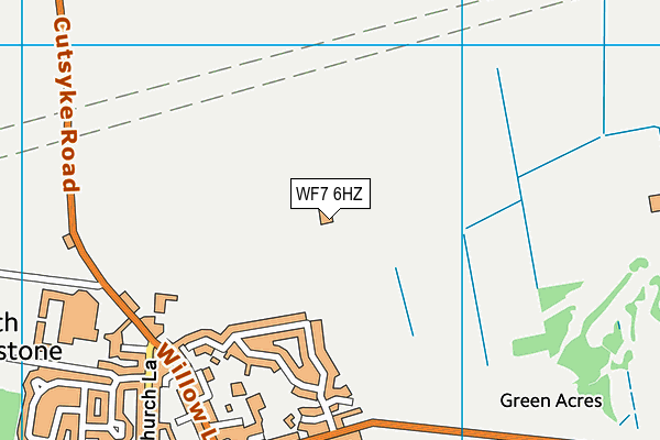 WF7 6HZ map - OS VectorMap District (Ordnance Survey)