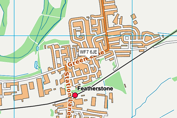 WF7 6JE map - OS VectorMap District (Ordnance Survey)