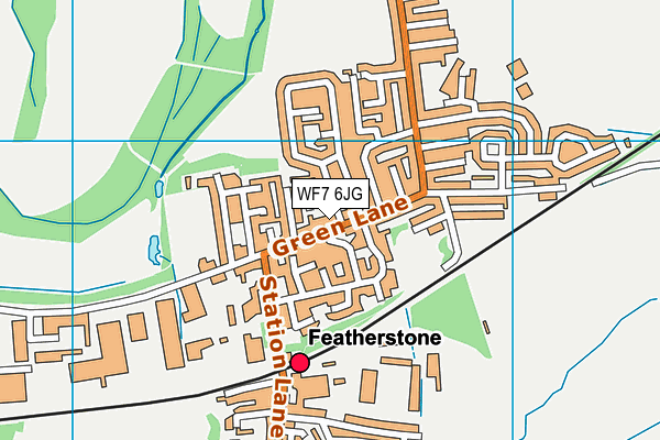 WF7 6JG map - OS VectorMap District (Ordnance Survey)