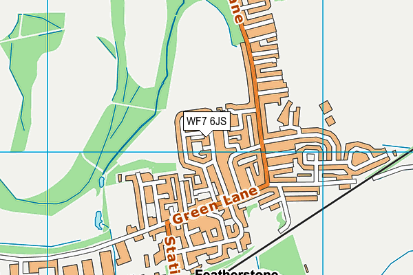 WF7 6JS map - OS VectorMap District (Ordnance Survey)