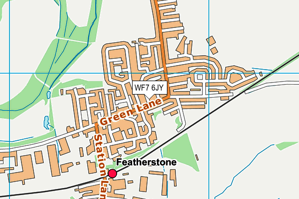WF7 6JY map - OS VectorMap District (Ordnance Survey)