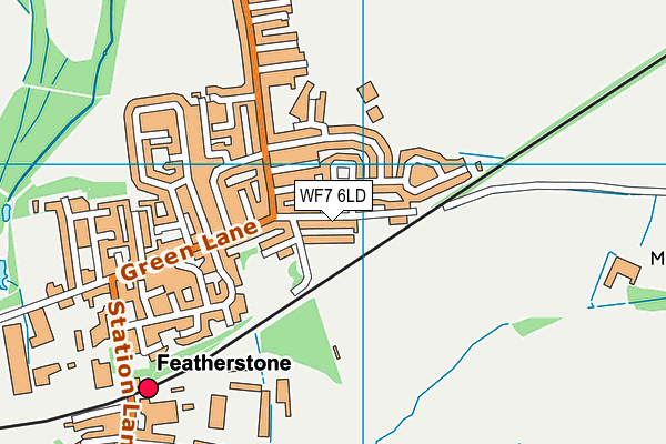WF7 6LD map - OS VectorMap District (Ordnance Survey)