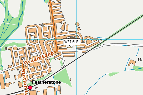 WF7 6LE map - OS VectorMap District (Ordnance Survey)