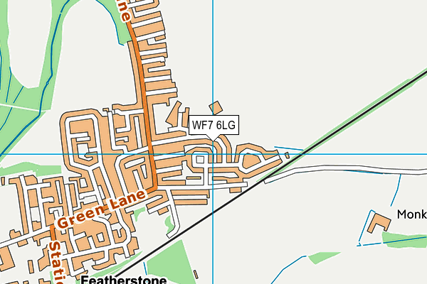 WF7 6LG map - OS VectorMap District (Ordnance Survey)