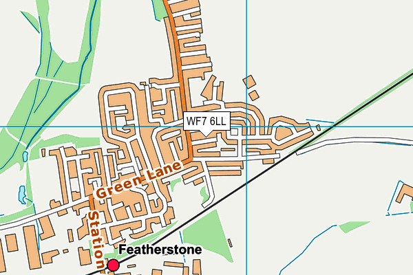 WF7 6LL map - OS VectorMap District (Ordnance Survey)