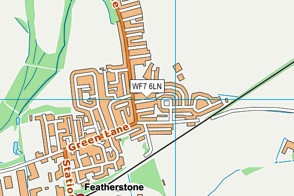 WF7 6LN map - OS VectorMap District (Ordnance Survey)