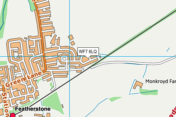 WF7 6LQ map - OS VectorMap District (Ordnance Survey)