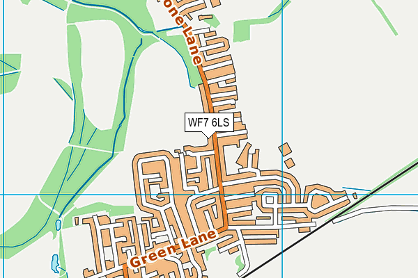 WF7 6LS map - OS VectorMap District (Ordnance Survey)